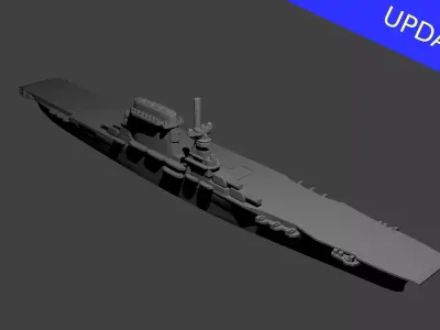 Lexington Class Aircraft Carrier 3D print model