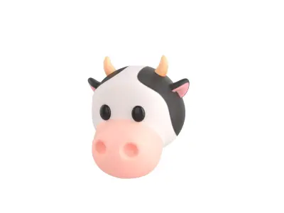 Prop131 Cow Head 3D model