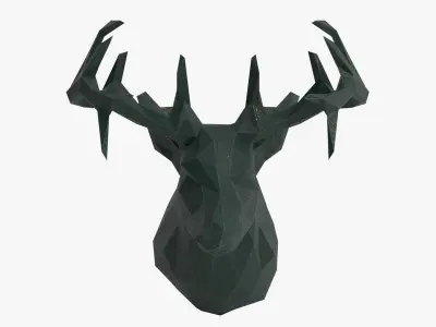 Stag Head LowPoly 3D model