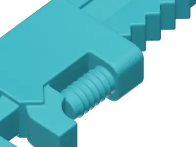 Plastic Pipe Wrench Toy 3D model