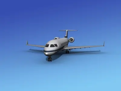 Canadair CRJ100 Corporate 3 3D model
