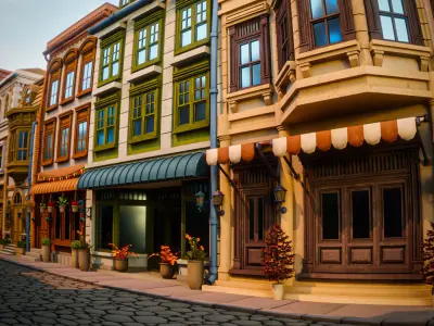 LOWPOLY CITY BUILDING STYLIZE PACK 8 BUILDING 3D Model Collection