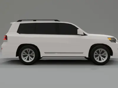 Toyota Land Cruiser low poly 3D model Low-poly 3D model