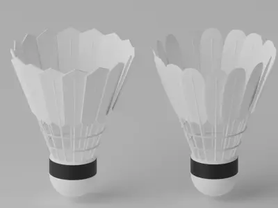 Cartoon Badminton Shuttlecock 3D model