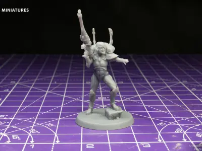 Space Elf Male Soldier Pose 2 - 8 Variants 3D print model