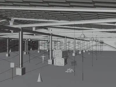 Hangar Free low-poly 3D model