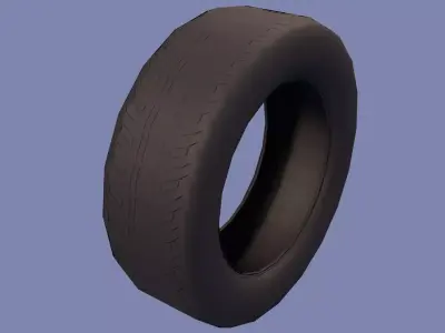Generic Low Poly car tire Low-poly 3D model