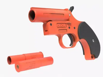Flare gun Orion Low-poly 3D model