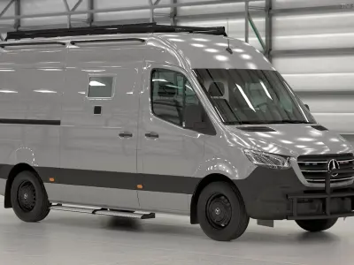Mercedes-Benz Sprinter Compact Van Simple Interior 3D model