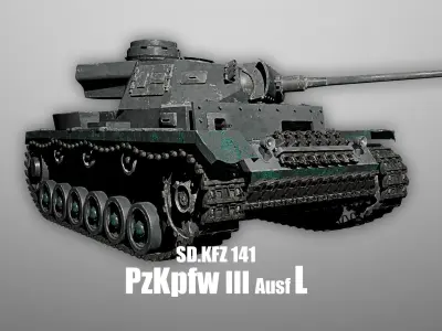 PzKpfw III - Panzer 3 - Ausf L Blender 3D Models 3D model