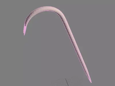 Crowbar fishing hook Free 3D model