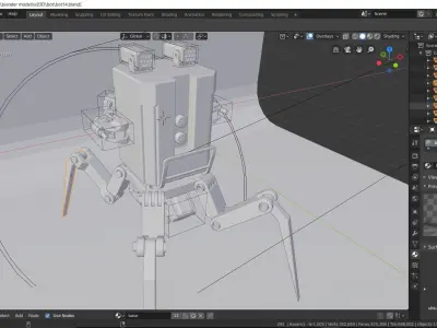 Concept bot Free low-poly 3D model