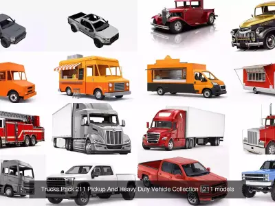 Trucks Pack 211 Pickup And Heavy Duty Vehicle Collection
