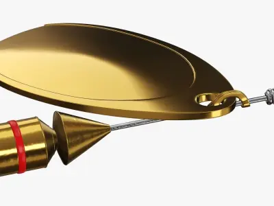 Fishing bait spinner 01 3D model