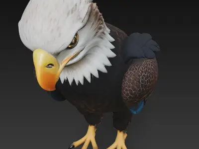 Eagle Realistic 3D Model - Low Poly Realistic Low-poly 3D model
