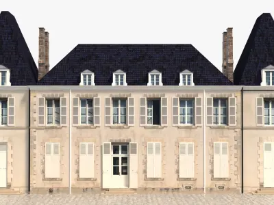 PBR-Low-Poly Castle For Games Low-poly 3D model