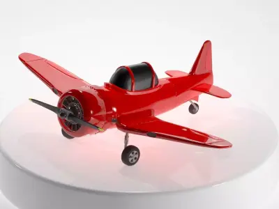 North American T-6 Texan Free low-poly 3D model