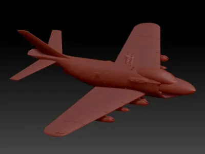 F3h-2 demon fighter Low-poly 3D model