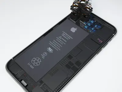 Internal Structure of Mobile Phone 3D model