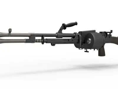 Heavy blaster of Cara Dune from The Mandalorian 3D model