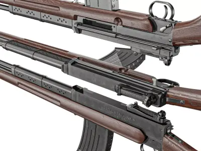 Brondby M34 Rifle Low-poly 3D model