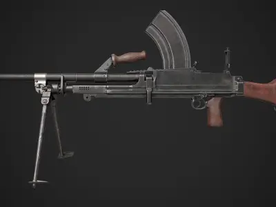 Bren Mk II LMG Low-poly 3D model