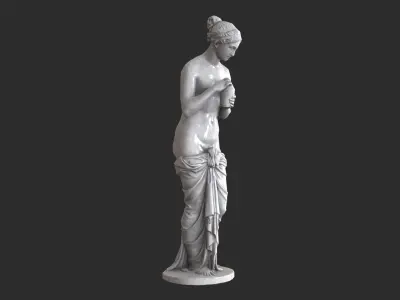 Psyche Statue - Marble Low-poly 3D model