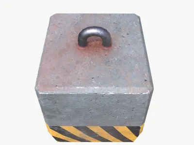 Cement Pier 2 Low-poly 3D model