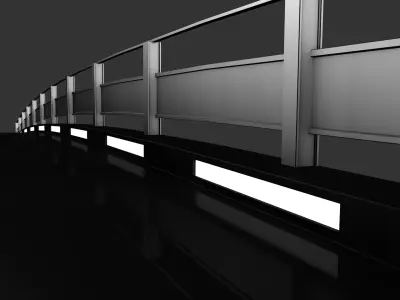Sci Fi Bridge 3D model 2