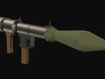 RPG Low Poly grenade launcher Low-poly 3D model