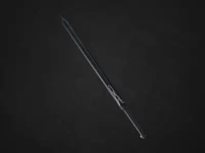 Dark blade Low-poly 3D model