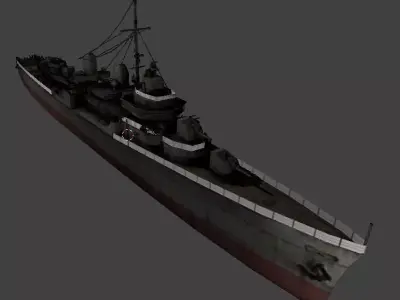 Fletcher Class Destroyer 3D model