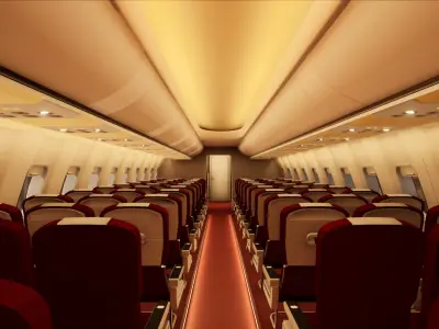 Boeing 737  Exterior and Interior for ue4 and unity  Low-poly 3D model