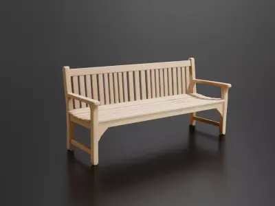 country garden bench 3D print model