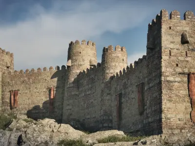 Modular Fortress and Church Kit - Unreal Engine Low-poly 3D model