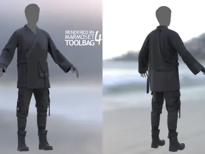 Male Military Outfit 6 Low-poly 3D model