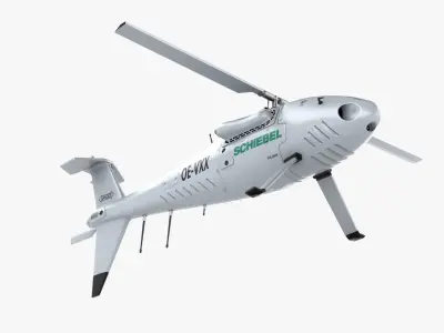 Camcopter S-100 LODs Game Ready Low-poly 3D model
