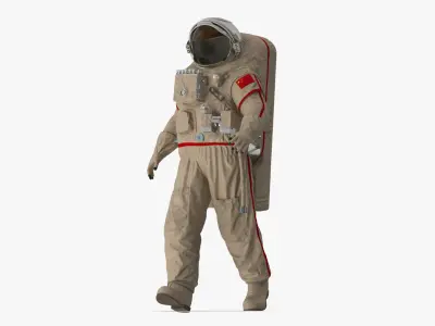 Astronaut Suit Haiying with Helmet Rigged 3D model