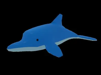 23 Low Poly Fish pack with icons Low-poly 3D model