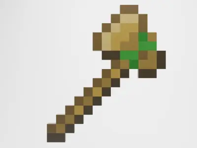 Minecraft Wooden Primary Tools MUST READ DESCRIPTION Low-poly 3D model