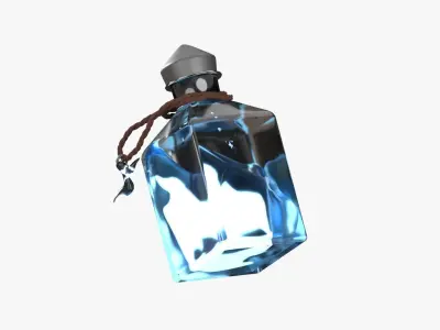 Blue Fire Spell 3D model