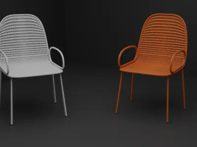 3D modern chair Free low-poly 3D model