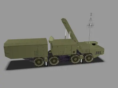 S300 Radar Low-poly 3D model