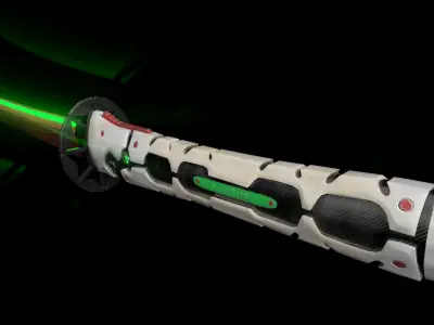 Cyberpunk style katana Low-poly 3D model