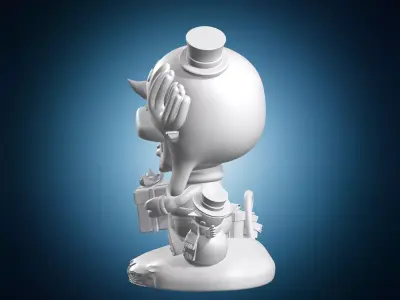 Chopper Christmas Holiday Winter Miniature Statue 3D print model