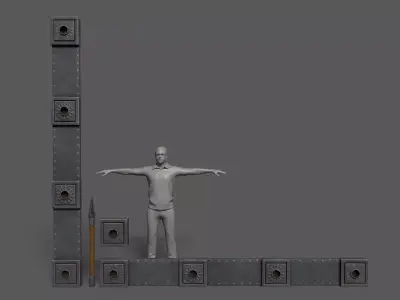 Spear-Trap Low-poly 3D model