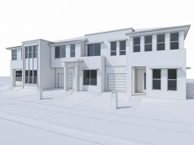 Townhouse 01 Low-poly 3D model