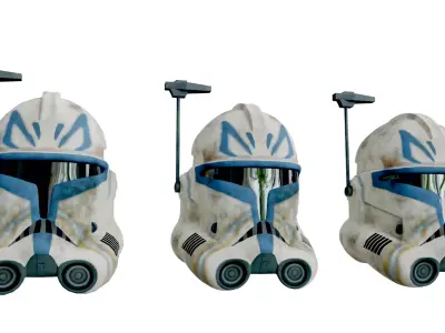 Captain Rex Helmet Low-poly 3D model