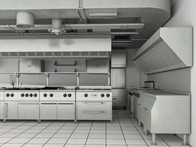 Commercial Kitchen 3 3D model
