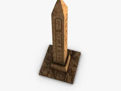 Obelisk egyptian Low-poly 3D model